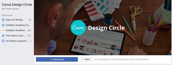 best facebook groups: canva
